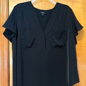 Torrid Harper Studio Crepe de Chine Flutter Sleeve Blouse